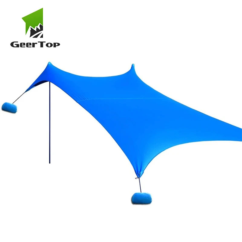Пляжный солнцезащитный козырек GeerTop UPF 270 50 + навес для защиты от солнца большой