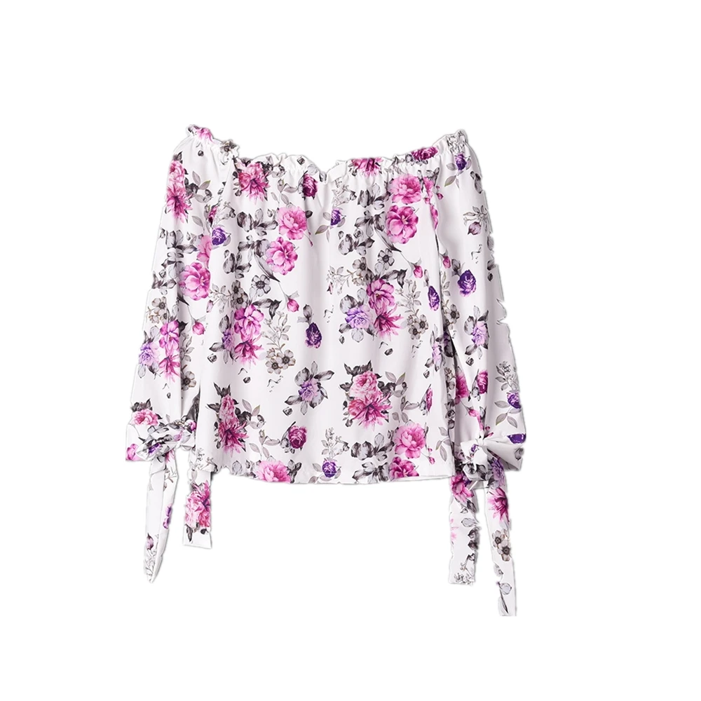 Женский топ с открытыми плечами Modecrush повседневный бандажный и вырезом лодочкой