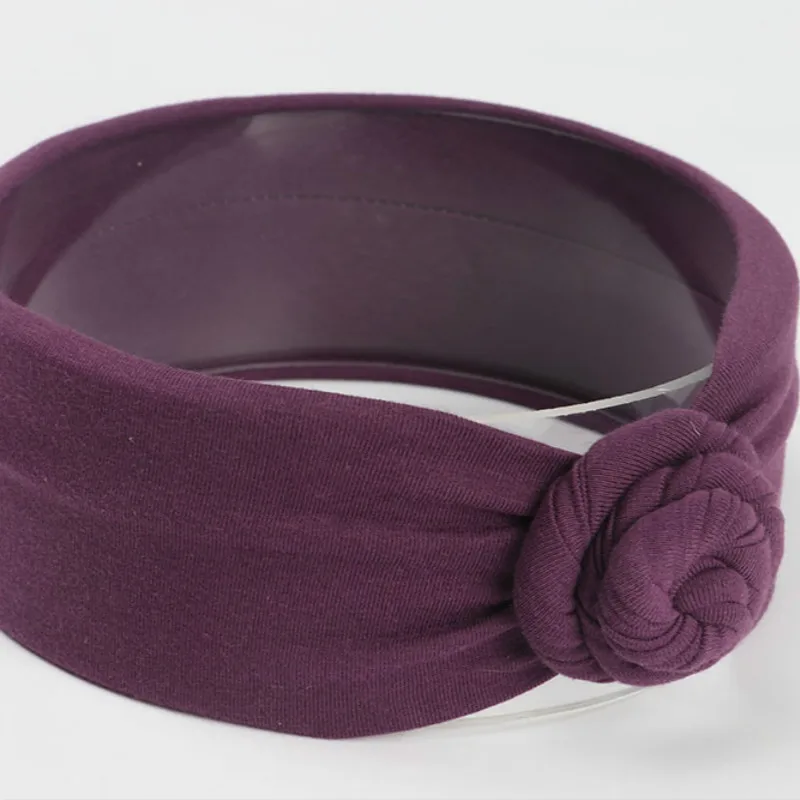 Детский тюрбан для девочек хлопковая повязка на голову с бантом Эластичный Ретро