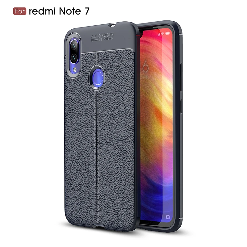 личи копия кожа кожаные кожаный силиконовый чехол на xiomi xiaomi redmi note 7 чехлы
