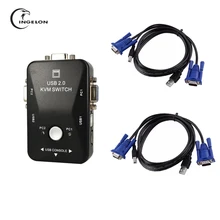 USB 2,0 kvm usb переключатель высокое качество 2 порты и разъёмы usb Switcher 1440* Переключатель SVGA VGA 1920 Splitter Box для компьютера обмен мониторы клавиатура kvm переключатель