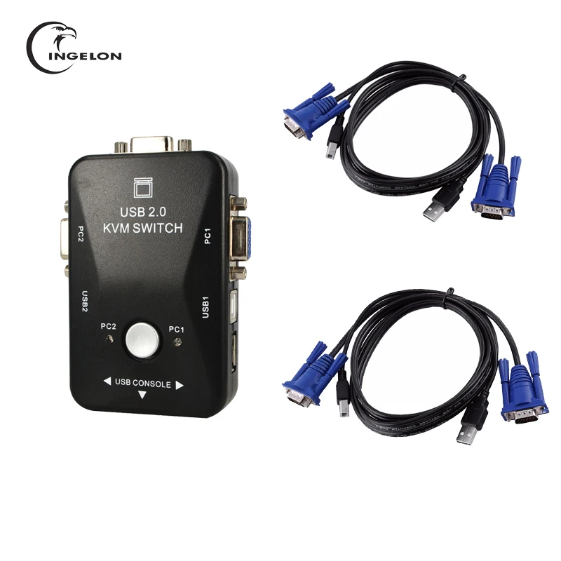 USB 2 0 KVM переключатель высокое качество порта usb коммутатор 1920*1440 VGA SVGA