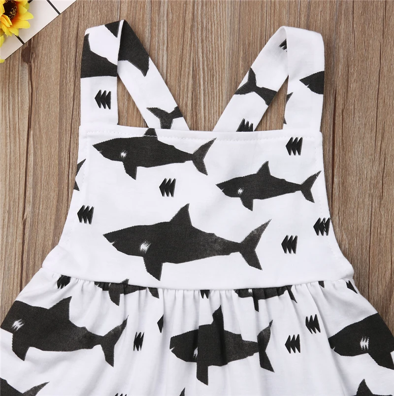 Летнее платье без рукавов для маленьких девочек повседневная одежда из хлопка