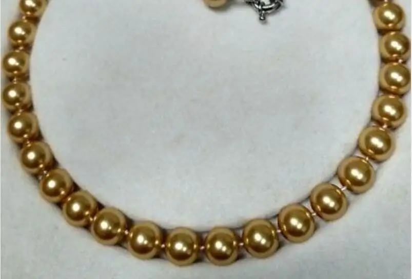 Beautiful 12 mm Gold Shell Pearl necklace AAA 18 inches 36&quot | Украшения и аксессуары