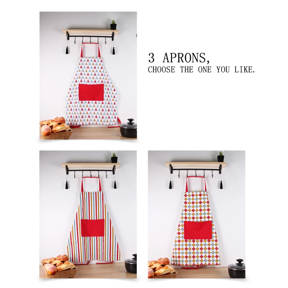 

KA014 New Christmas Dinner 100% Cotton Antifouling Fashion Celebration Kitchen Work Apron
