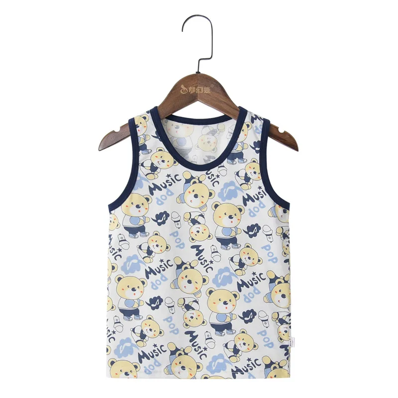 04-G T Shirt for Boys Fruit Watermelon Cotton Baby Girl Boy Animals Duck Fox Sleeveless Tops Tee Summer Children's Clothes 0-6Y - Color: 04-G