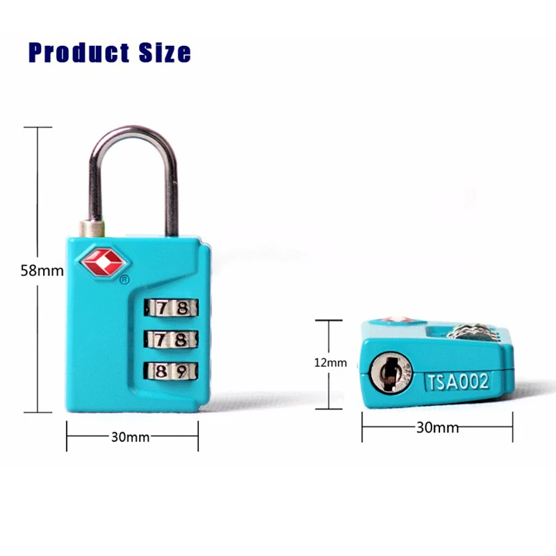 TSA кодовый замок Таможенный багаж противоугонной блокировки с три слоя пароль