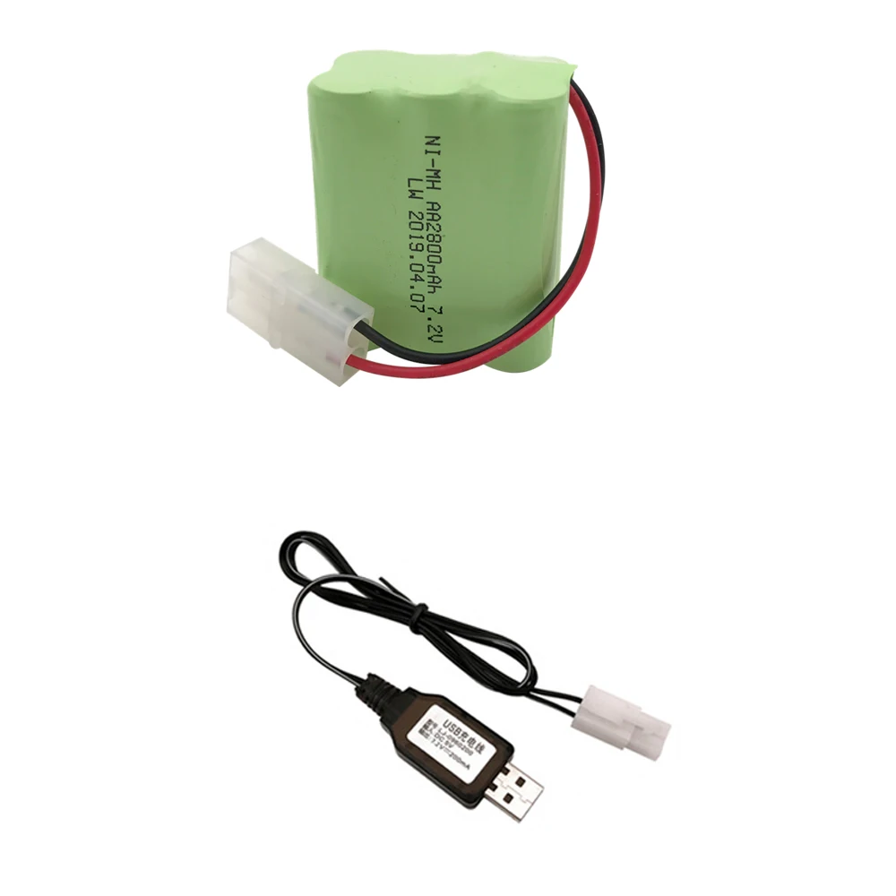7 2 В 2800 мАч AA Ni-MH батарея с USB зарядным устройством 5В кабель высокой емкости