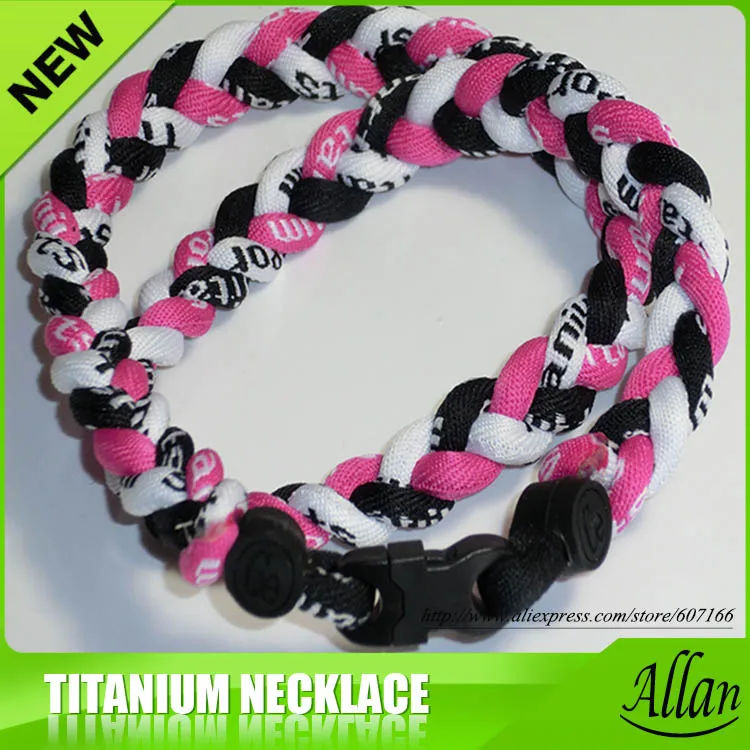 50pcs Bio Energy Ion Silicon Sports Braided Multicolor Brand Titanium Necklace | Украшения и аксессуары