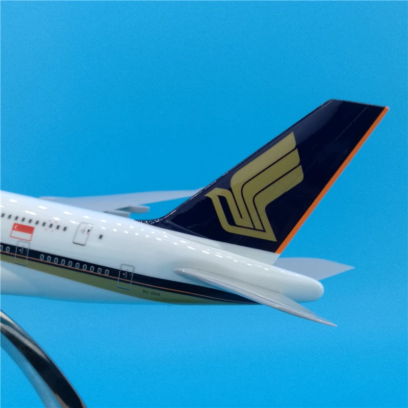 36 см смолы Аэробус A380 модель Singapore Air модели самолета самолетостроение
