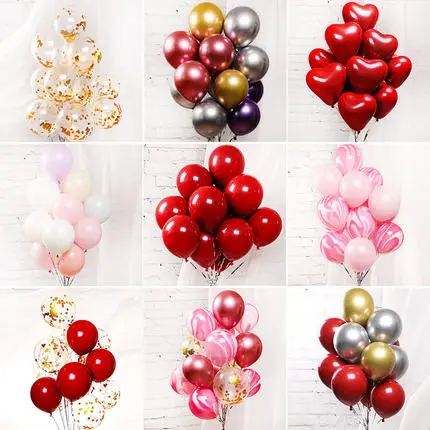 10 шт. смешанные металлические красные сердца рубиновый Агат красный воздушный