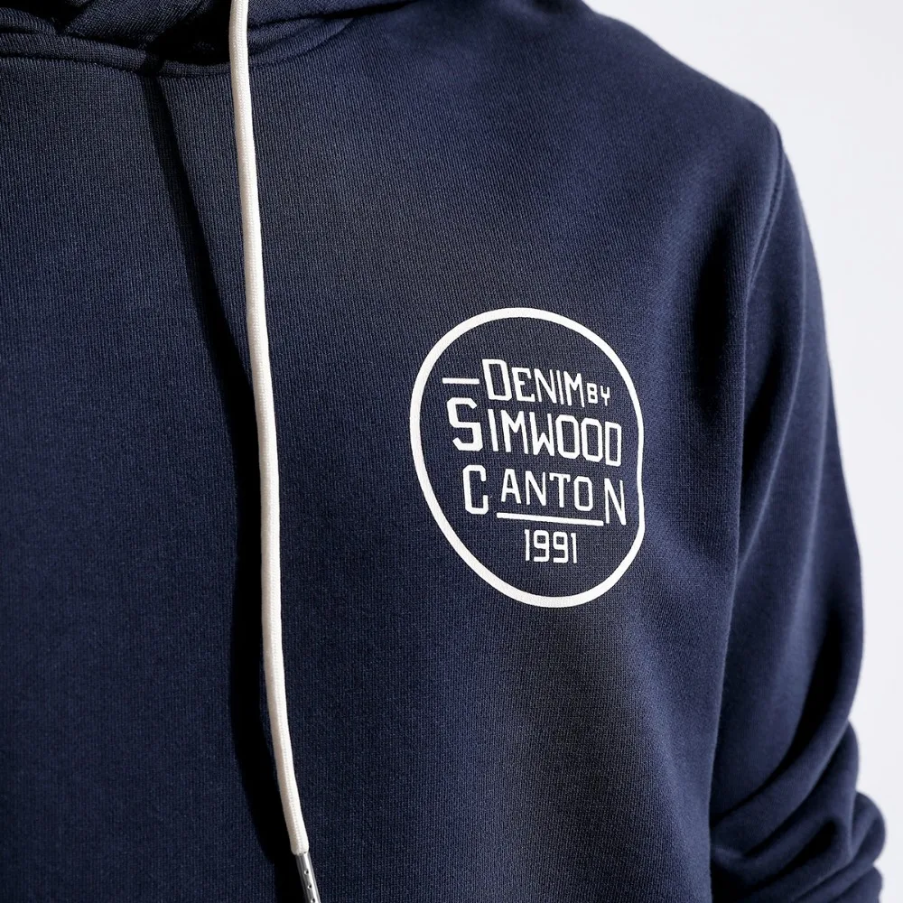 Мужское худи с надписью SIMWOOD брендовый спортивный пуловер в стиле хип хоп свитшот