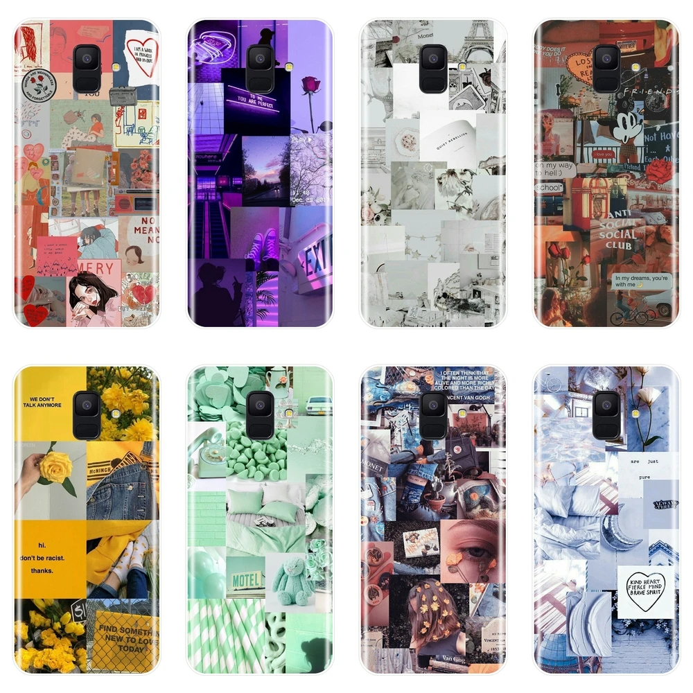 Желтый силиконовый чехол для телефона Samsung Galaxy A3 A5 2016 2017 A6 A7 A8 2018 мягкая задняя