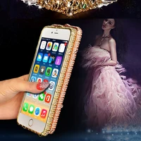 luxury bling diamond bumper for iphone xs max x 6 6s 7 8 plus case glitter rhinestone snake inlay metal frame cover coque