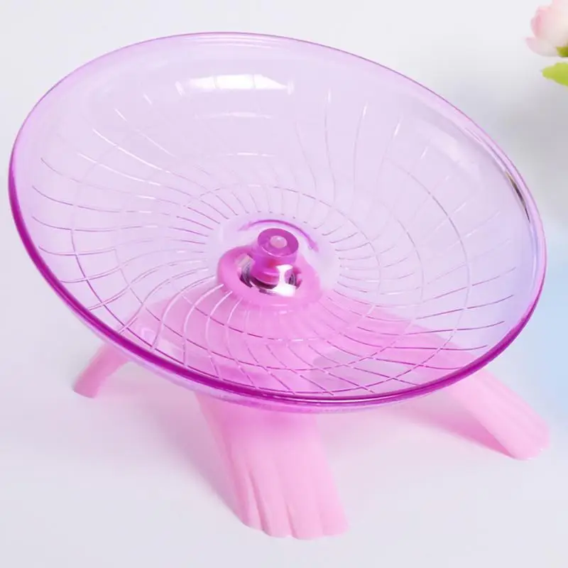 pink 18 см диаметр Хомяк Мышь пластиковый диск для бега летающая тарелка для домашних упражнений спортивные беговые колеса игрушки для домашних животных - Цвет: pink