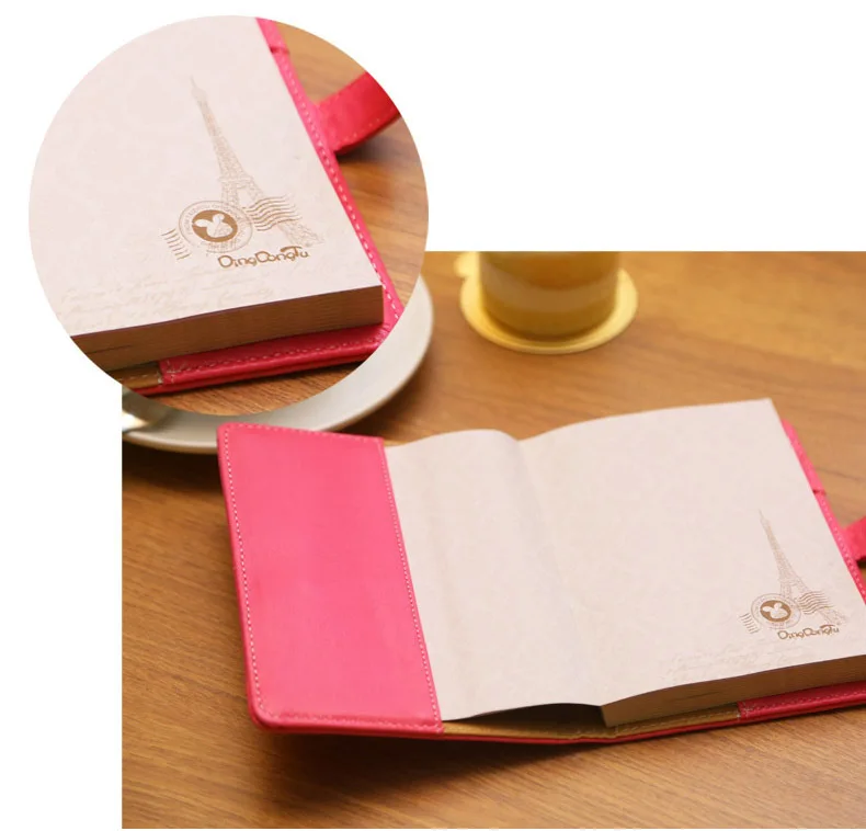 HOT Cute Weekly Planner Leather Notebook kawaii school diary A6 148 sheets Paper Office School Supplies notebooks gift
