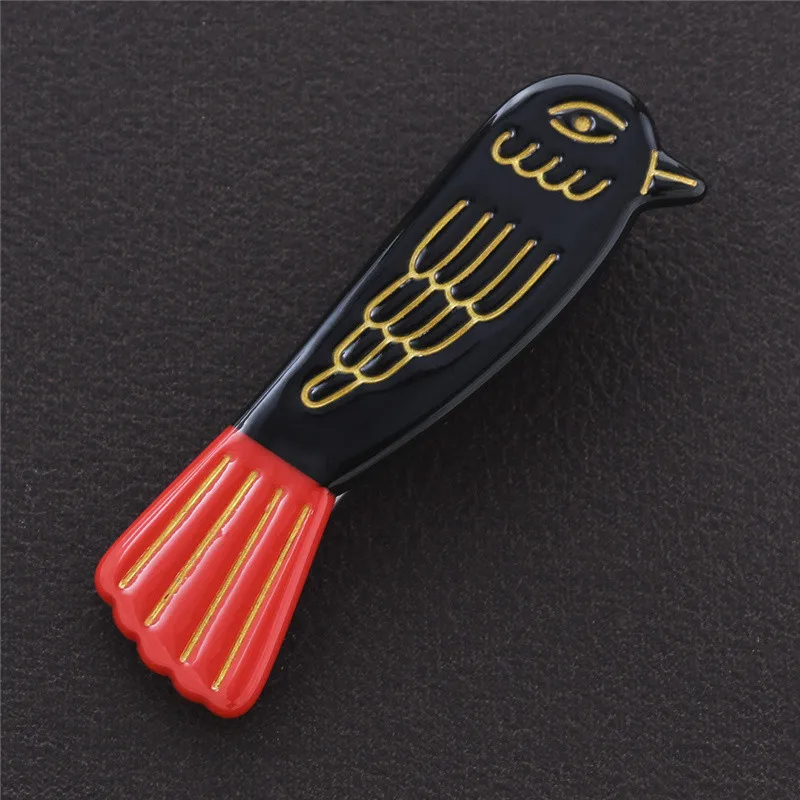 black and red Дизайн, модные женские заколки для волос, заколка с птичкой, анмимальные заколки для волос для девочек, диадема для волос(BG850141 - Окраска металла: black and red