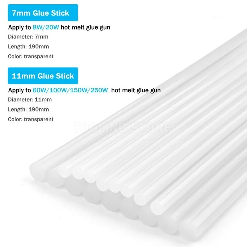 Only Glue Sticks LIJIAN высококачественный профессиональный термоклеевой пистолет с регулируемой температурой мини беспроводной батарейный медный наконечник 7 мм 11 мм палочки - Цвет: Only Glue Sticks