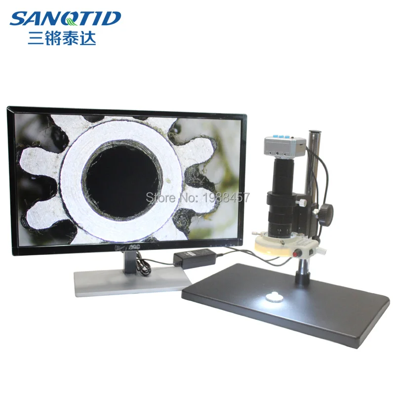 HD HDMI/USB 60fps video microscope 20 million pixel 4K 10X-180X amplification electron for educational | Инструменты