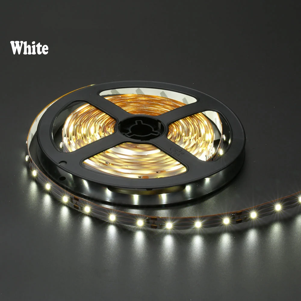 5M 3528 LED Strip Lighting Tape with PIR Sensor 12V Motion Detector Switch Home Security Light Both Sides Bed 2A Adapter|led strip light tape|light