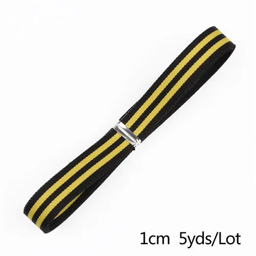 Yellow and Black 5 ярдов 1 см ширина полоса лента пояс Лента Корсажная Лента Упаковочная лента для ювелирных изделий ручной работы сделай сам бант для волос и Швейные аксессуары - Цвет: Yellow and Black