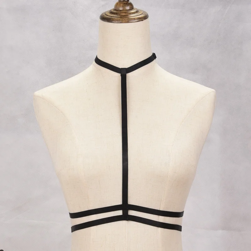 Женское нижнее белье Goth сексуальное эластичное без косточек для бондажа|body harness