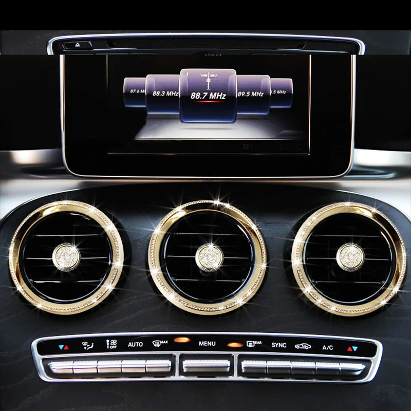 

Car accessories Diamond Style Air Outlet Outer Trim Cover For Mercedes-Benz C Class W205 15-17 & GLC Class X205 16-17
