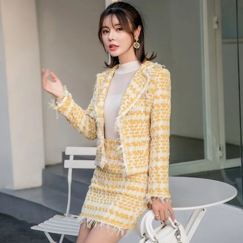 Весенняя новинка Офисная Женская короткая твидовая куртка накидка с кисточками