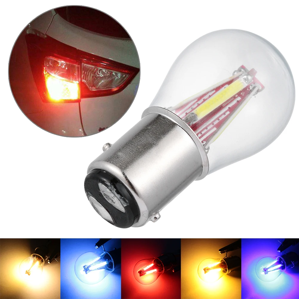 Univesal Car LED COB Bulb 4 Filament 1157 BAY15D 21/5W 1156 BA15S Reverse Backup Tail Stop Brake Light | Автомобили и мотоциклы