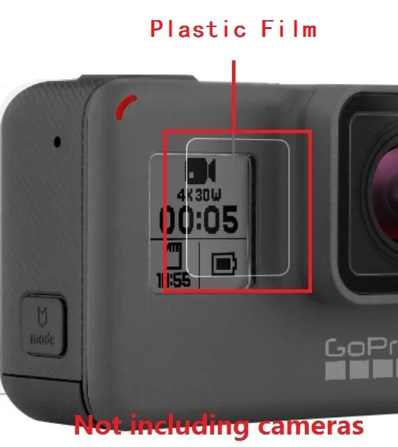 Front screen film Клоун для Go Pro Hero 5/6/7 черные линзы в золотистой оправе пленка ЖК-дисплей Экран протектор Защитная пленка закаленное стекло объектив Кепки/крышка для gopro7 6 5 - Цвет: Front screen film