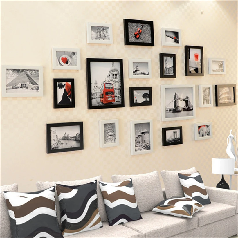 Прямоугольная винтажная рамка для фотографий держатель деревянная фоторамка