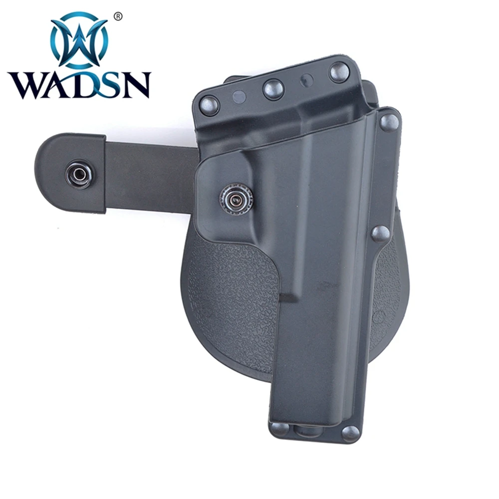 WADSN Тактический вращающийся весло кобура для Glock 17 glock 18C маскировки 360 градусов вращения кобуры WEX361 принадлежности для охоты - Цвет: Черный