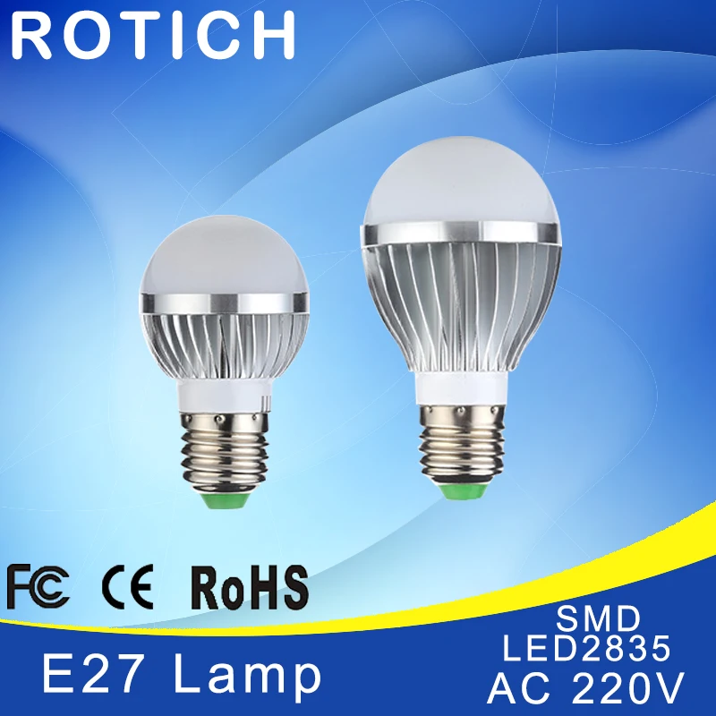 

Светодиодная лампа Rosensuotich E14/E27 5W/10W/15W серебристого цвета