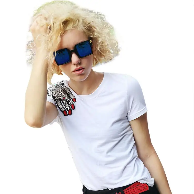 Женская футболка с вышивкой и блестками Новое поступление лето 2020|t-shirt women|fashion