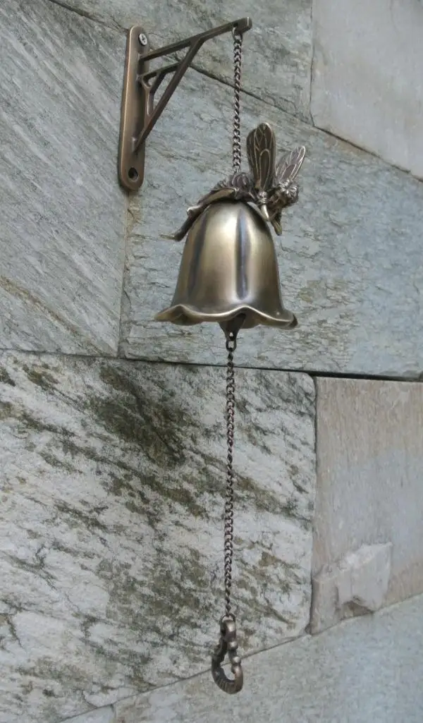 Античный литой латунный ангел обеденный звонок настенный подвесной Декор для
