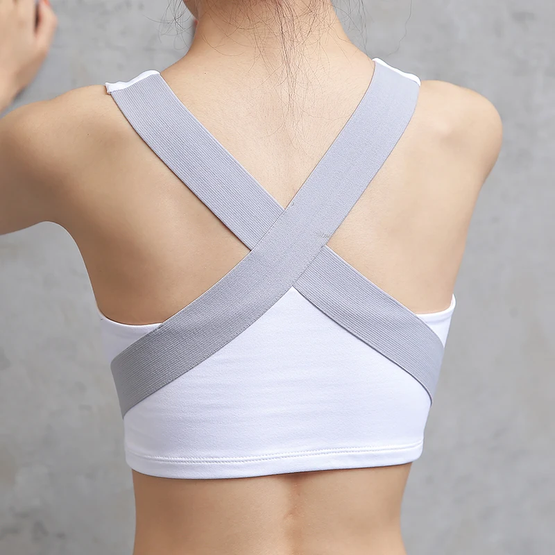 JINXIUSHIRT Yoga Bra Gym Fitness Crop Top New Sports Running Cropped Sleeveless Women Vest Malga Larga Anti-Sweat | Спорт и