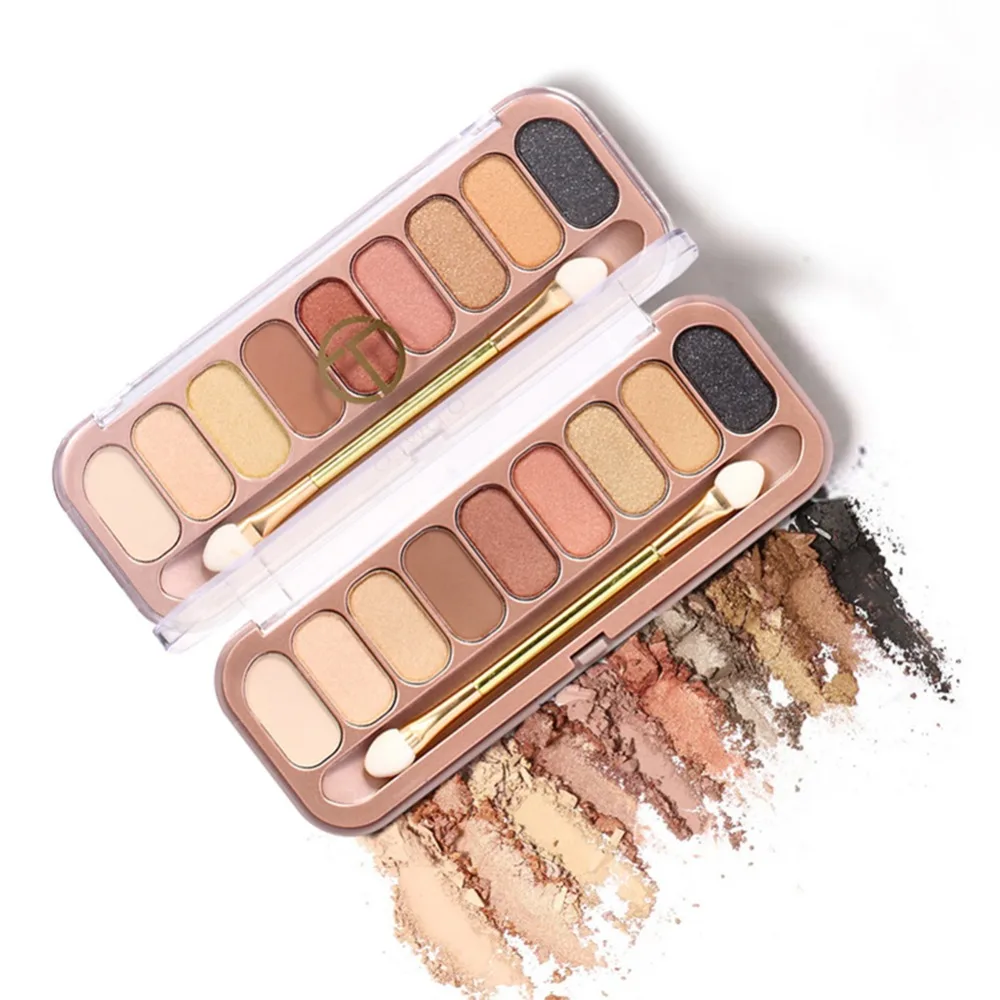 9 Color Glitter Luminous Eyeshadow Powder Shimmer Matte Long Lasting Waterproof Eye Shadow Palette With Brush Cosmetic #260865 |