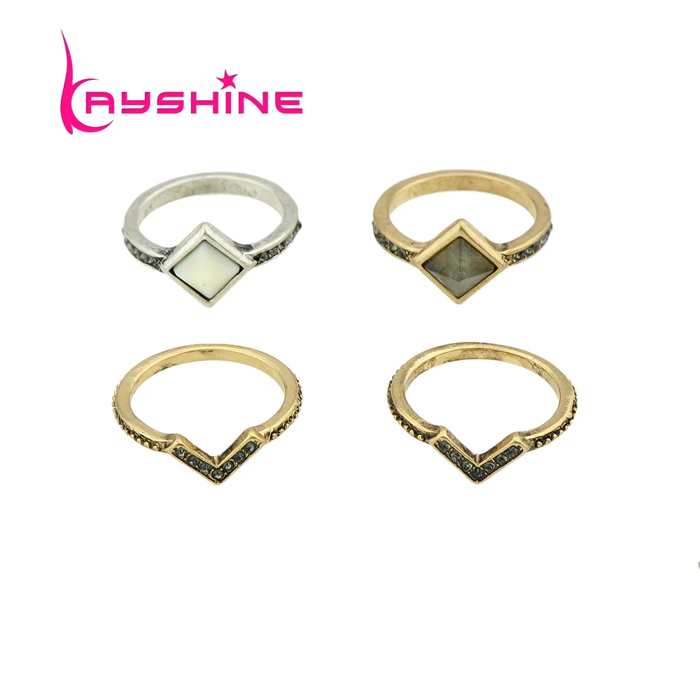 Kayshine 4 шт./компл. Винтаж Стиль под старину цвета: золотистый серебристый Цвет с