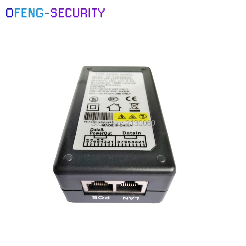 48V0.5A POE источник питания инжектор Вход 100 240 В 50/60 Гц Выход pin4/5 (+) 7/8 ( ) для CCTV IPC|injector