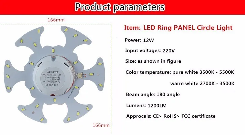 12 Вт, 15 Вт, 18 Вт, 24 Вт, светодиодный панельный светильник круг кольцо 220 V SMD 5730 светодиодный круглый потолочный светильник круглой пластины Потолочная пластина для столовой спальни