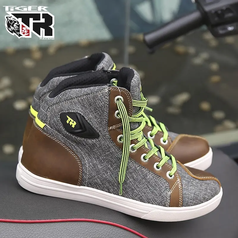 TR кожаные ботинки для мотогонок обувь мотокросса байкеров Чоппер Круизер