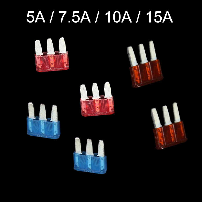 

5A 7.5A 10A 15A 3P 3 Pins Zinc Insurance Plug In Insert Xenon Light Truck Boat PEC Automotive Car Blade Fuse Link