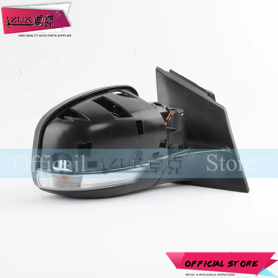 ZUK 2 шт для FORD внешний боковые зеркала заднего вида в сборе для FORD MONDEO MK4 2007 2008 2009 2010 2011 2012- с одной лампой, электрическая мини-складной