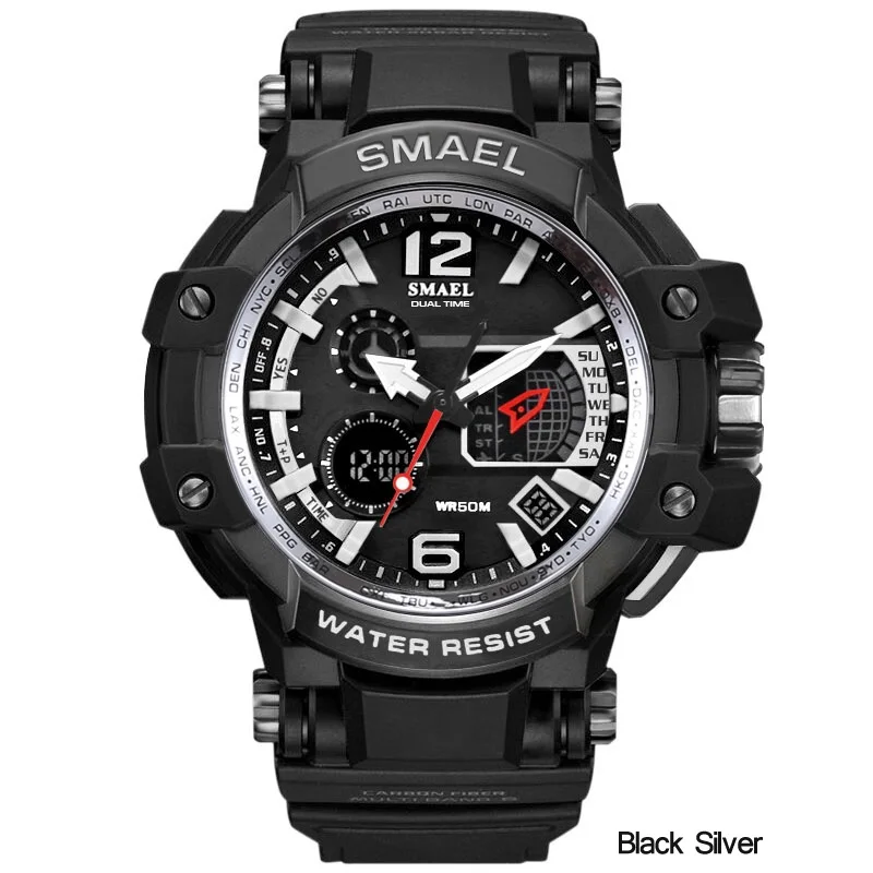 

SMAEL Top Brand Luxury Sports Watch Male Military LED Digital Quartz Watch Men 50M Waterproof Watches Men Relogio Masculino 2021