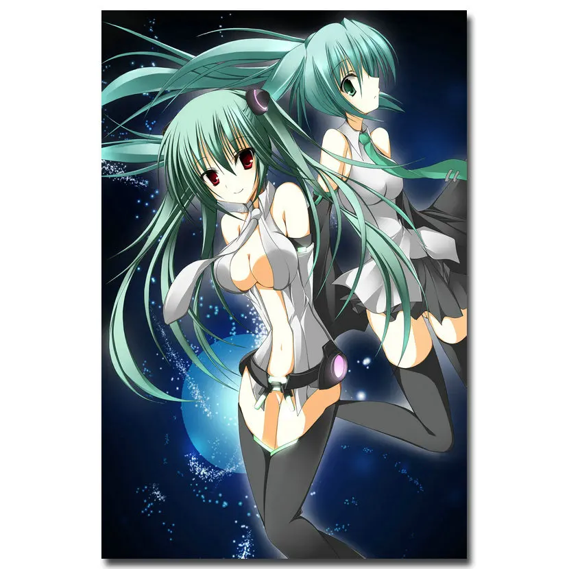 Picture 2 Hatsune Miku Vocaloid художественная шелковая ткань постер печать 12X18 20X30 24X36 дюймов Сексуальная аниме-девушка картинки для декора гостиной 012 - Цвет: Picture 2