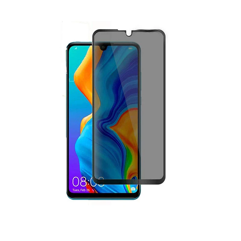 EXUNTON анти шпионское закаленное стекло для huawei P30 Lite защита экрана конфиденциальности для huawei P30 Lite Антибликовая защитная пленка