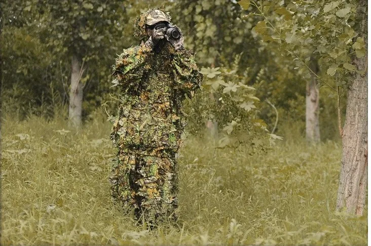 Унисекс Chasse Топ Пейнтбол Ghillie костюм камуфляж 3d лист Realtree Снайпер отдых на открытом воздухе Приключения Охота Одежда