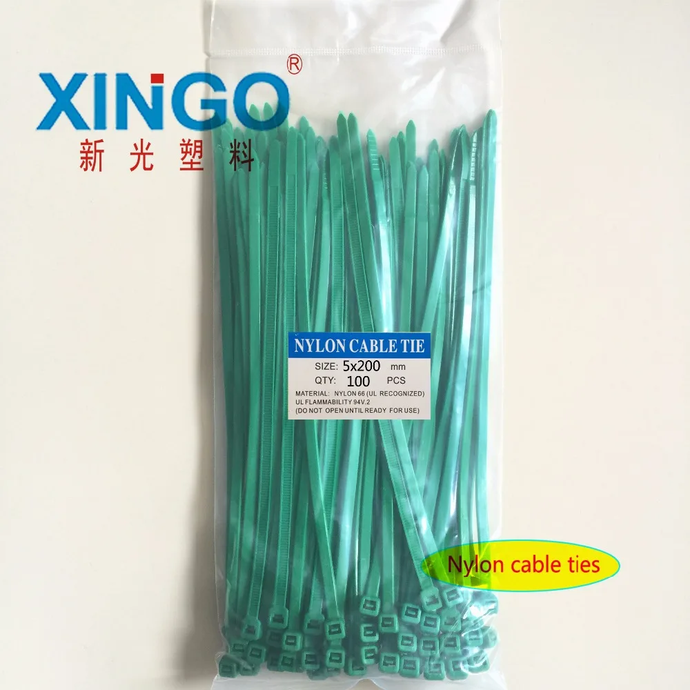 Самоблокирующиеся нейлоновые кабельные стяжки зеленые красные синие желтые 100