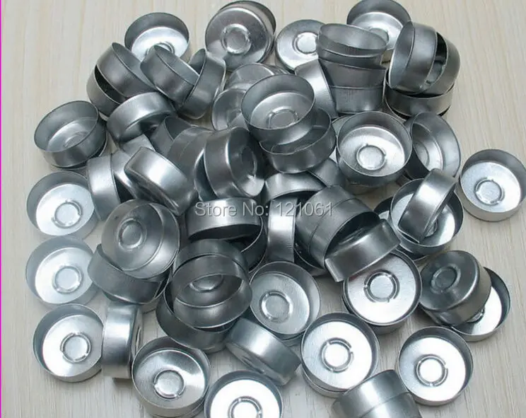 silver color 20 мм алюминиевая крышка, 300 шт./лот, фармацевтические пробки, алюминиевые верхние части для обжимного стеклянного флакона - Цвет: silver color