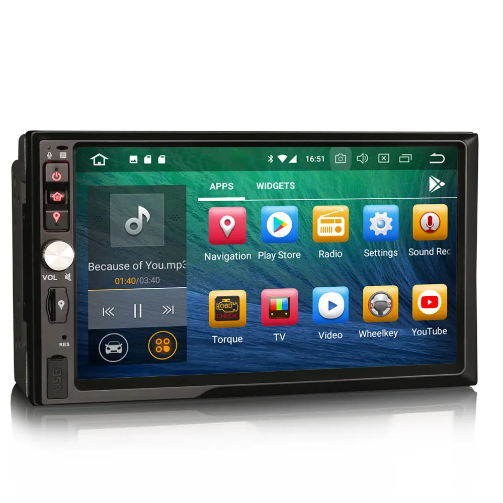 Erisin ES7841U 7 &quotAndroid 8 0 Восьмиядерный 4G RAM автомобильный DVD GPS радио DVR DAB +